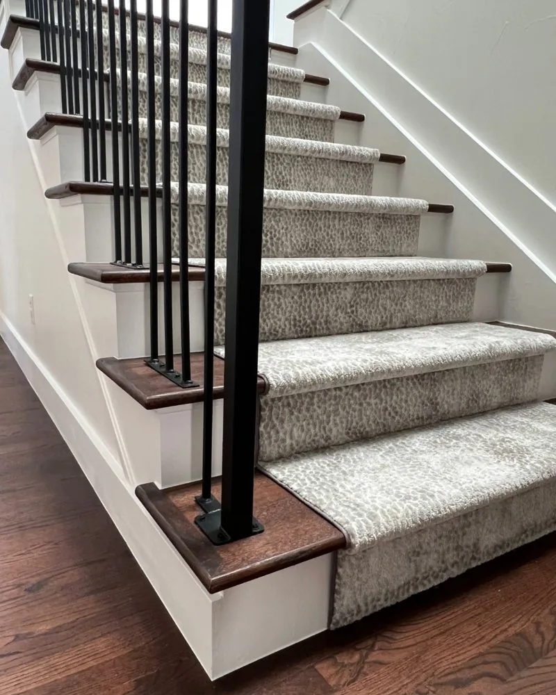 Staircase designed by Elle & Ivy Interiors — a completed Northwest Arkansas project