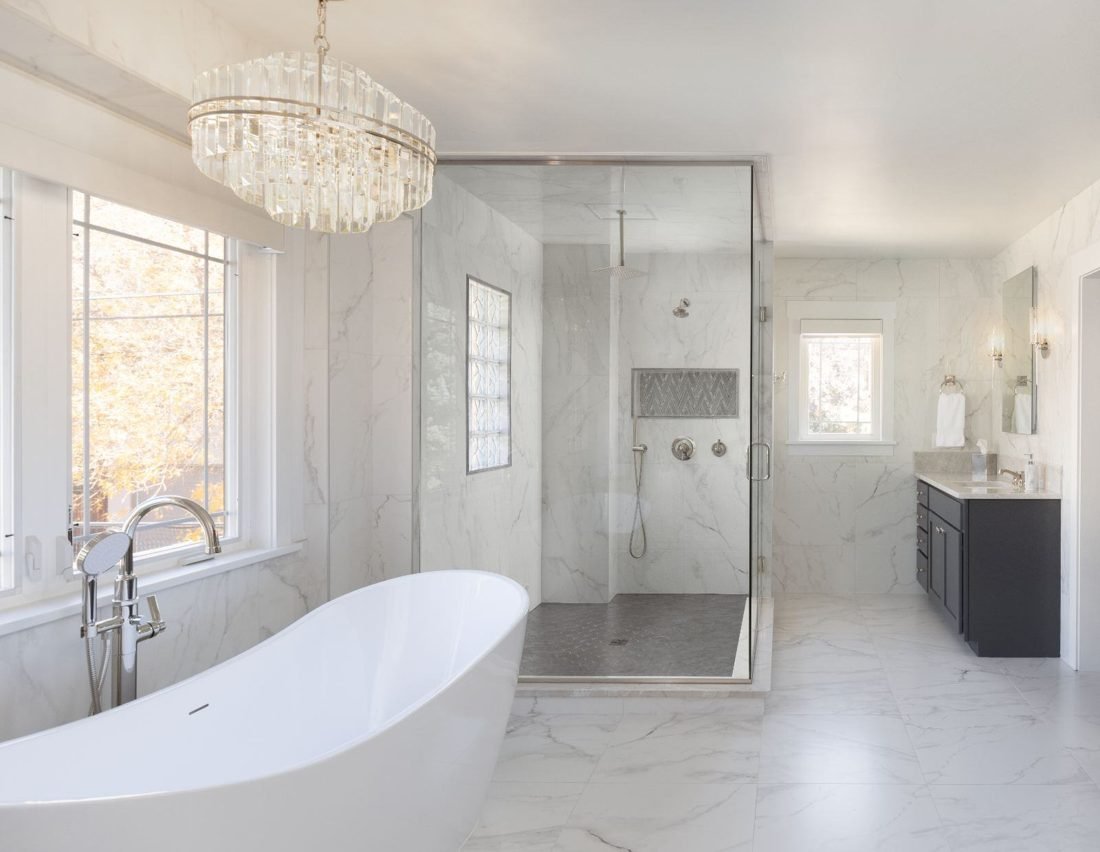 Primary Bathroom after renovation by Elle & Ivy Interiors